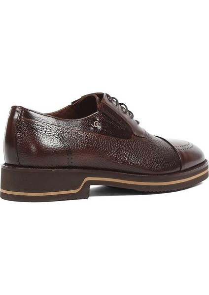 Erkek Kahverengi Bağcıklı Deri Ayakkabı indirimleri