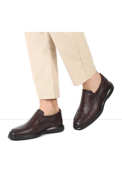 Erkek Kahverengi Kalın Tabanlı Deri Loafer fiyatları