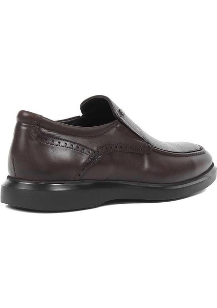 Erkek Kahverengi Kalın Tabanlı Deri Loafer indirimleri