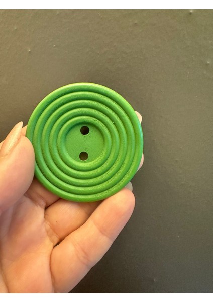 Ahşap Tekli Düğme Çap 6 cm