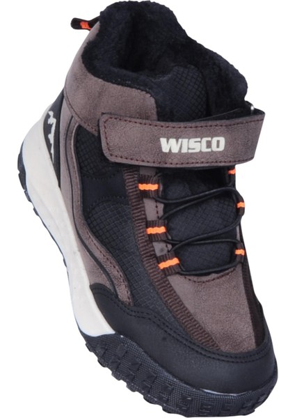 064 Kahve Erkek Çocuk Kürklü Bot