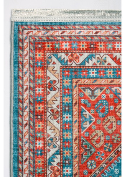 Türkmen Gloria Klasik TD1851 Halı Kilim Kaymaz Taban Yıkanabilir Salon Mutfak Kesme Yolluk