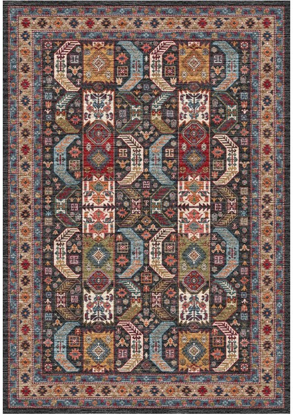 Türkmen Gloria Klasik TD1873 Halı Kilim Kaymaz Taban Yıkanabilir Salon Mutfak Kesme Yolluk