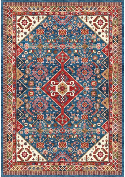 Türkmen Gloria Klasik TD1858 Halı Kilim Kaymaz Taban Yıkanabilir Salon Mutfak Kesme Yolluk