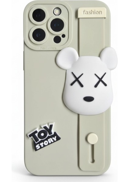 Iphone 12 Pro Max Uyumlu Kılıf Bej Renk 3D Figürlü Darbe Emici Yumuşak Silikon Kapak modelleri