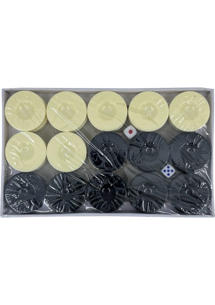 Perfection Checkers Akrilik Tavla Pulu - Siyah Krem modelleri