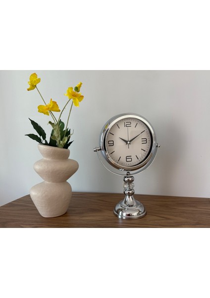 Dekoratif Ayaklı Masa Saati (Metal)