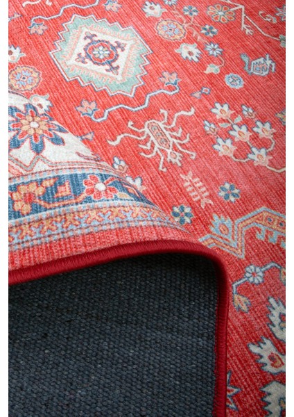 Türkmen Gloria Klasik TD1852 Halı Kilim Kaymaz Taban Yıkanabilir Salon Mutfak Kesme Yolluk