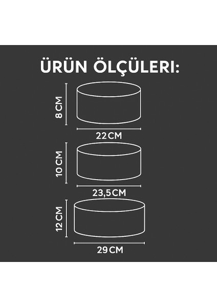 Harmony Series Hasır Bambu Yuvarlak 3'lü Çok Amaçlı Düzenleyici Sepet fiyatları
