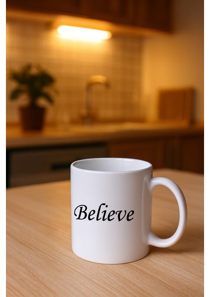 Beyaz Kupa Bardak (Believe)
