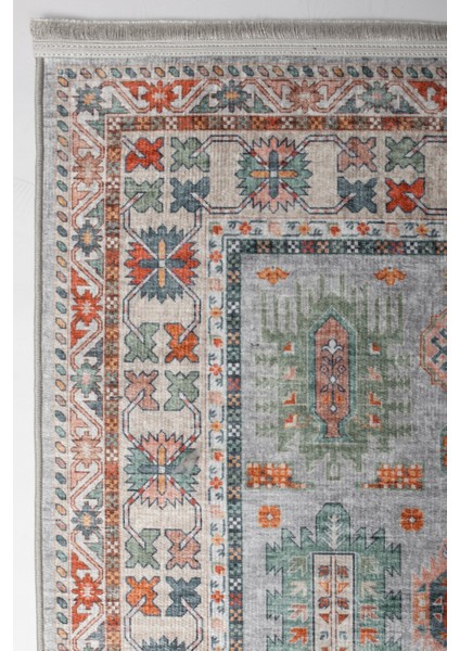 Türkmen Gloria Klasik TD1888-01 Halı Kilim Kaymaz Taban Yıkanabilir Salon Mutfak Kesme Yolluk