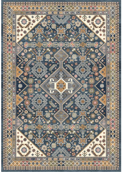 Türkmen Gloria Klasik TD1854-01 Halı Kilim Kaymaz Taban Yıkanabilir Salon Mutfak Kesme Yolluk