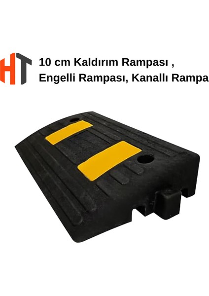 10 cm Kauçuk Rampa Seti 1,5 Metre - Otopark Rampası, Kablo Kanallı, Kaldırım Rampası 50 x 30 x 10 cm fiyatları