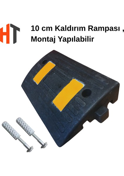 10 cm Kauçuk Rampa Seti 1,5 Metre - Otopark Rampası, Kablo Kanallı, Kaldırım Rampası 50 x 30 x 10 cm fırsatları