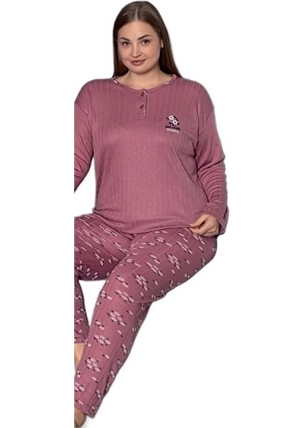 Linay Collection Kadın Büyük Beden Pijama Takımı Yumuşak Dokulu Rahat fiyatları