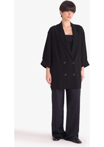 Regular Fit Ceket Yaka Pamuklu Blazer Ceket G0397AX25AU