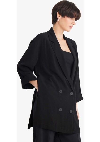 Regular Fit Ceket Yaka Pamuklu Blazer Ceket G0397AX25AU