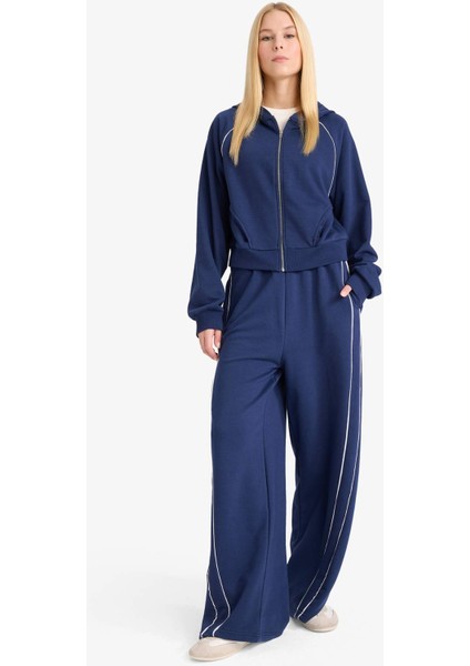 Loose Fit Kapüşonlu Fermuarlı Sweatshirt F9613AX25AU