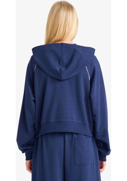 Loose Fit Kapüşonlu Fermuarlı Sweatshirt F9613AX25AU