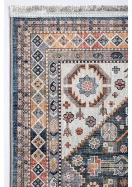 Türkmen Gloria Klasik TD1854-01 Halı Kilim Kaymaz Taban Yıkanabilir Salon Mutfak Kesme Yolluk
