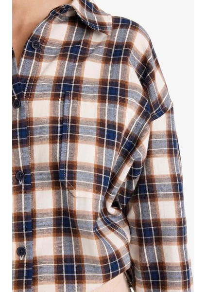 Coool Overshirt Fit Kareli Uzun Kollu Gömlek