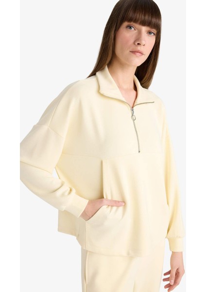 Modal Kapüşonlu Sweatshirt G0069AX25WN