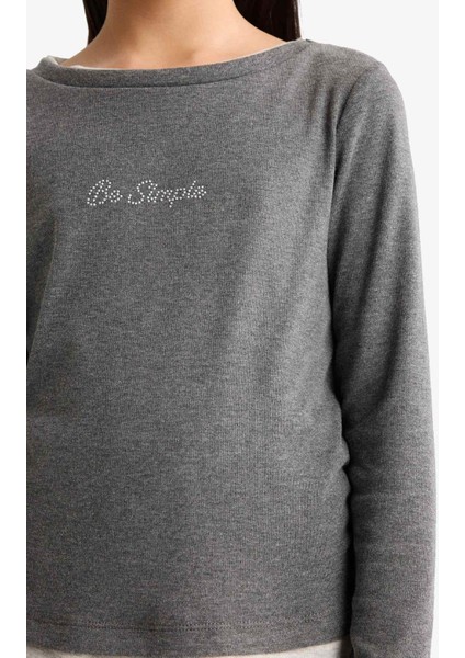 Kız Çocuk 2'li Takım Baskılı Uzun Kollu Tişört Eşofman Altı G0119A825AU