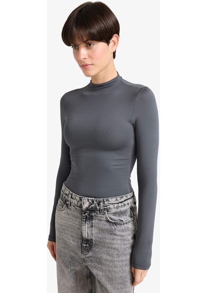 Yarım Balıkçı Yaka Uzun Kollu Çıtçıtlı Body F9242AX25AU