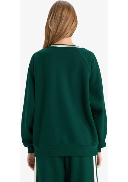 Coool Harry Potter Oversize Geniş Kalıp V Yaka Sweatshirt