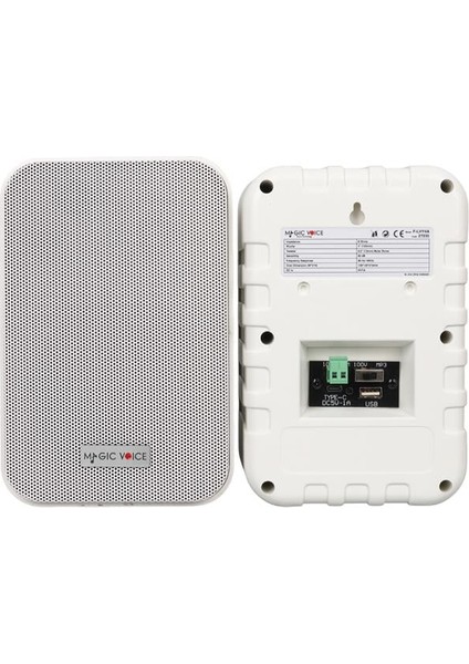 F-LHY4A 4" (10 Cm) Hat Trafolu Duvar Tipi Sütun Hoparlör (10W Rms / 150W Peak - Mp3 USB Uyumlu) Çiftli Takım Set - Beyaz modelleri