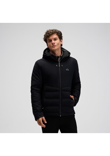 EM540-BK Kapüşonlu Erkek Mont - Siyah