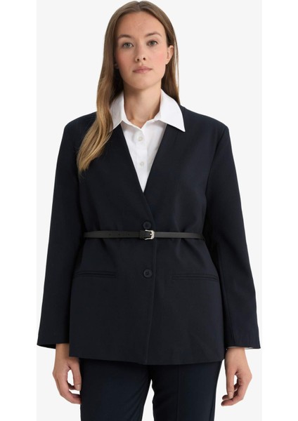 Regular Fit Ceket Yaka Blazer Ceket F6104AX25AU