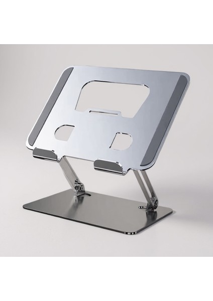 Ayarlanabilir Tablet Standı – Alüminyum Alaşımlı, Ergonomik Masaüstü Tablet Tutucu, Kaymaz Silikon Pedli, 4.7–12.9 Inç Cihazlarla Uyumlu T747, Gümüş