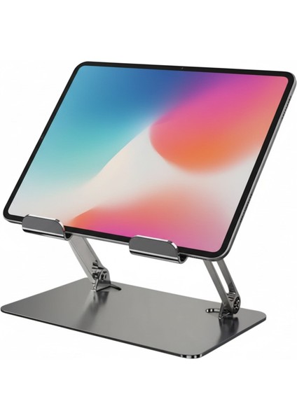 Ayarlanabilir Tablet Standı – Alüminyum Alaşımlı, Ergonomik Masaüstü Tablet Tutucu, Kaymaz Silikon Pedli, 4.7–12.9 Inç Cihazlarla Uyumlu T747, Gümüş fırsatları