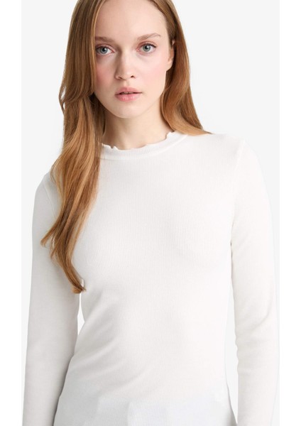 Yarım Balıkçı Yaka Fitilli Kaşkorse Uzun Kollu Tunik