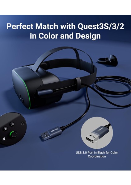 3 M Usb-C Vr Kablo – Quest2/quest Pro/pico 4 Uyumlu Yüksek Hızlı Bağlantı Kablosu fırsatları