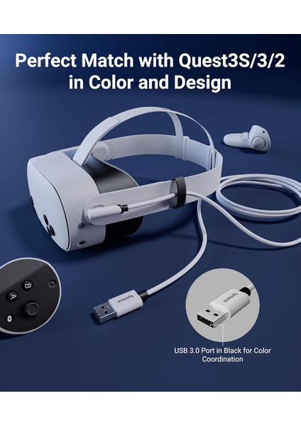 3 M Usb-C Vr Kablo – Quest2/quest Pro/pico 4 Uyumlu Yüksek Hızlı Bağlantı Kablosu modelleri