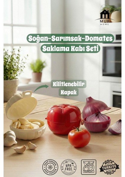 Domates Soğan ve Limon Saklama Kabı Soğan Sarımsak Domates Için Taze Tutan Organizer Kaplar Bpa Free
