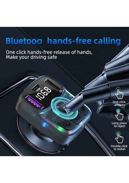 30W Turbo Bluetooth Kablosuz Araç Kiti ve Hızlı Şarj Cihazı Bakır Sargı Kesintisiz Ses indirimleri