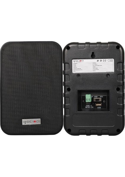 F-LHY4A 4" (10 Cm) Hat Trafolu Duvar Tipi Sütun Hoparlör (10W Rms / 150W Peak - Mp3 USB Uyumlu) Çiftli Takım Set - Siyah modelleri