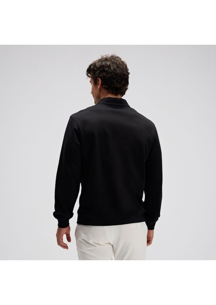 EM633-BK Polo Yaka Erkek Sweatshirt - Siyah fiyatları