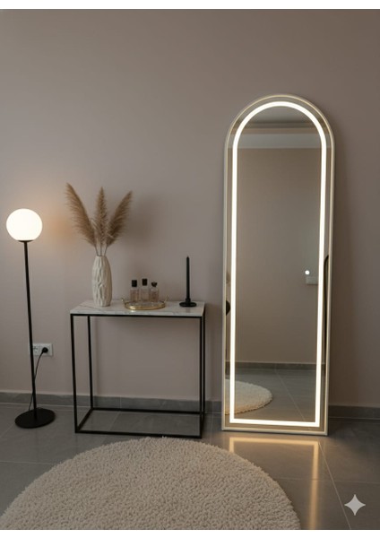 60X180 Metal Kaplama Beyaz Çerçeve Ledliboy Aynası fiyatları