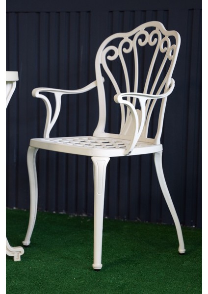 Istanbul Masa Takımı Ø60 cm Yuvarlak Masa + 2 Adet Istanbul Koltuk Ferforje Görünümlü Set indirimleri