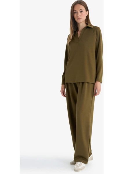 Barrel Fit Düz Paça Pantolon F9575AX25AU