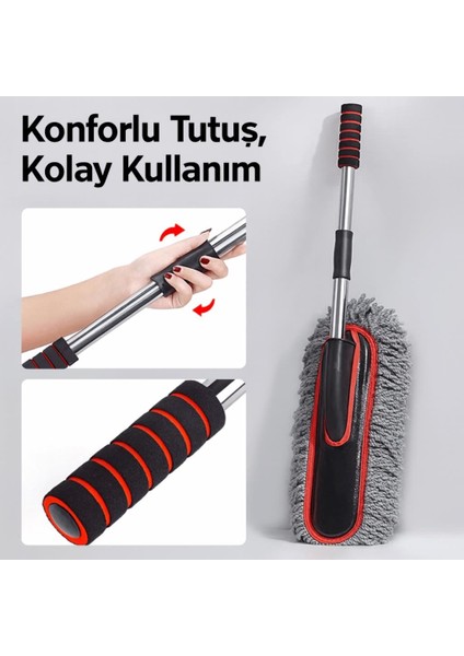 2 Adet Set Profesyonel Püsküllü Mikrofiber Araç Yıkama Fırçası Toz Alma Fırçası Araç Paspası indirimleri