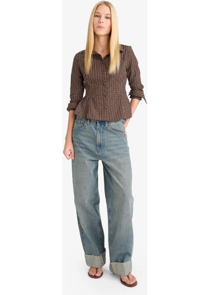 Coool Fitted Poplin Uzun Kollu Gömlek