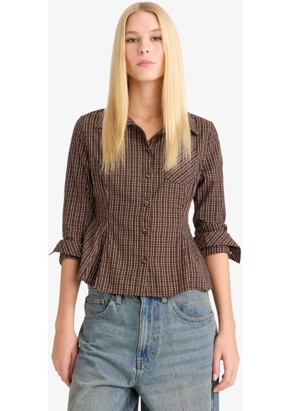 Coool Fitted Poplin Uzun Kollu Gömlek