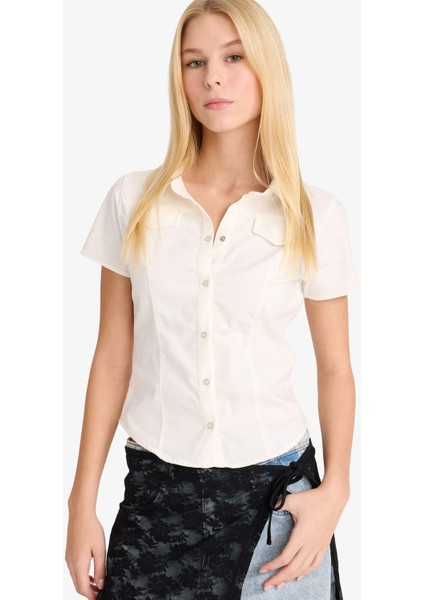 Fitted Kısa Kollu Gömlek F9877AX25AU