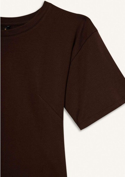 Slim Fit Dar Kesim Bisiklet Yaka Kısa Kollu Tişört G1464AX25AU