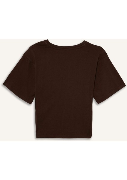 Slim Fit Dar Kesim Bisiklet Yaka Kısa Kollu Tişört G1464AX25AU